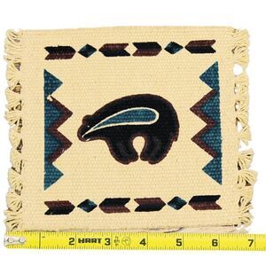 Coasters 6 Mini Saddle Rugs Southwestern Native American Stenciled Designs